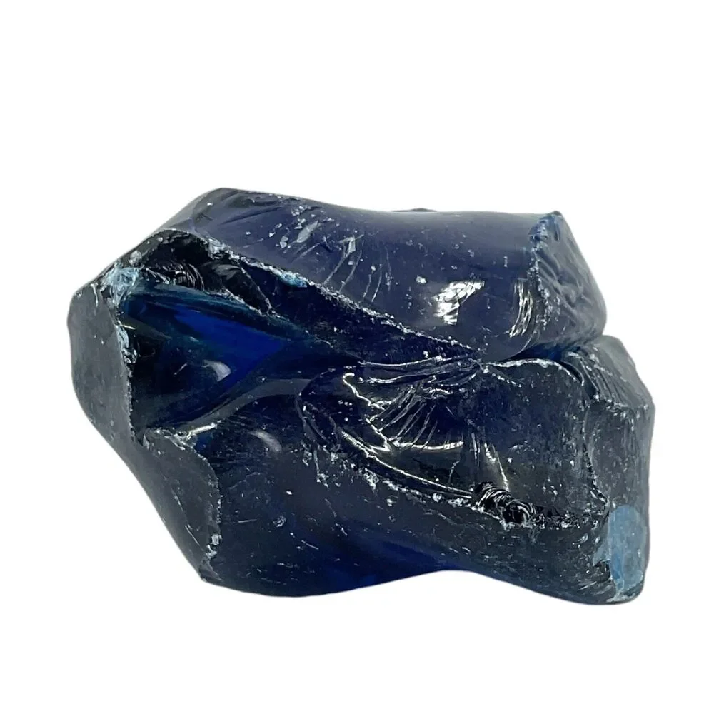Cobalt Translucent‎ Art Glass Cullet Glowing Manganese Slag Glass #4GX237